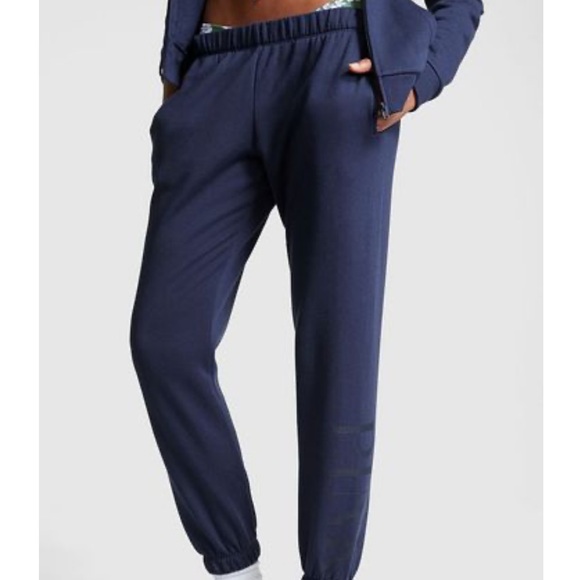 Pink Victoria’s Secret Jogger pants new navy S - Picture 1 of 15